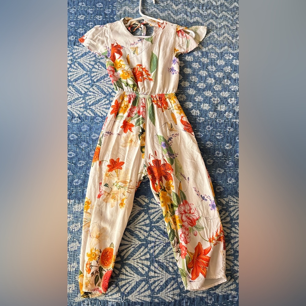 Flora minha floral tropical romper jumpsuit
